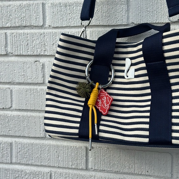 Americana Tote Bag In Indigo And Natural Awning Stripe